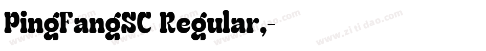 PingFangSC Regular,字体转换